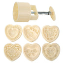 Round Ice Skin Mooncake Molds Hand Pressure Heart Cutter Pastry Bake Tools