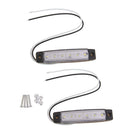 2PCS 12V 6 LED SMD WHITE SIDE MARKER LIGHT POSITION TRUCK TRAILER LORRY CAB