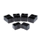 10pcs PVC Rectangle Furniture Leg Covers Caps No-slip Insert Floor Protector