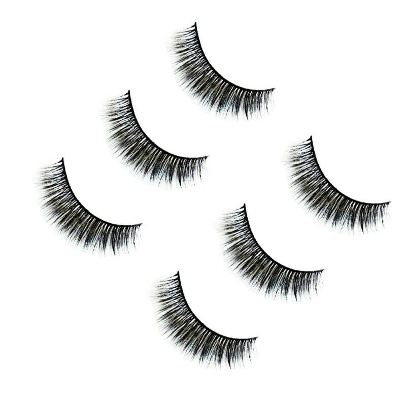 3Pairs Natural Sparse Cross Eye Lashes Extension Makeup Long False Eye CZV
