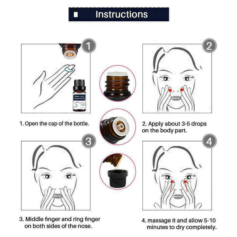 10ml Nose Lift Up Essential Oil Magic Beauty Nosal Remodeling Fast Bone Cre X9W8
