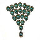 20pcs Peacock Eye Embroidered Cloth Iron On Patch Sew Motif Applique