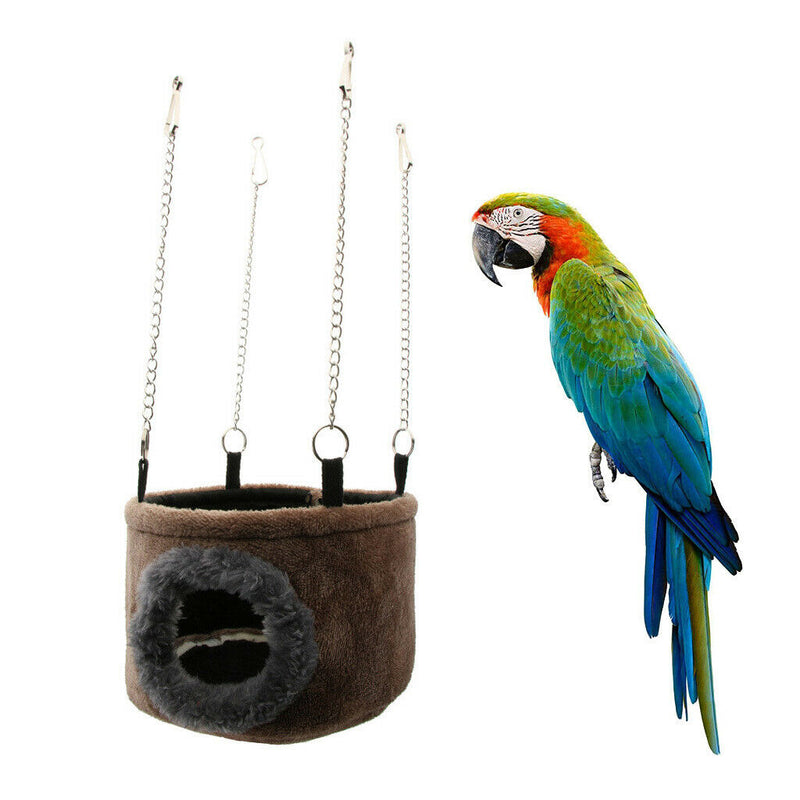 Pet Parrot Macaw Parakeet Lovebird Nest Plush Warm Winter Hammock Bird Hanging