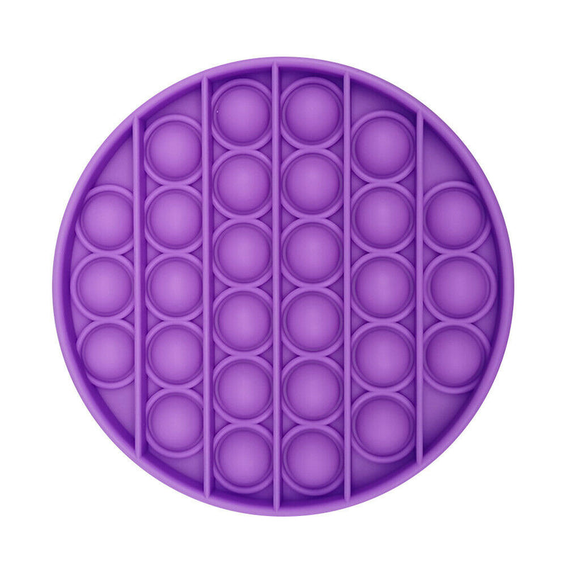 Push Bubble Fidget Sensory Toys Relief Stress Soft Squeeze Toys (Purple)