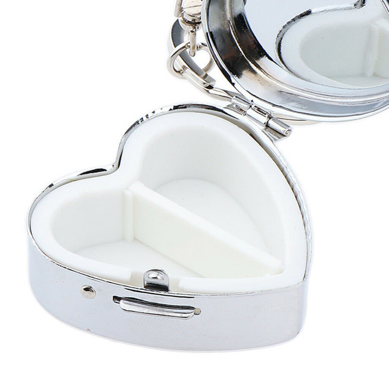 Emboss Waterproof Pill Case Bottle Mini Pill Box Holder Keychain Container