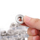 140-Pcs M3 M4 M5 M6 M8 M10 M12 Hex Flange Nuts Assortment Kit - 304 Stainle