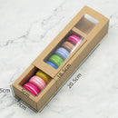 Macaron Transparent Window Box Kraft Paper Drawer Box Baking Biscuit Moon C