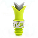 Green creative practical Lily wine cork silicone food grade durable wine po