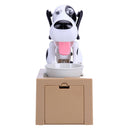 New Cute Stealing Coin Money Box Dog Piggy Bank Storage White/Black SN9F