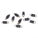 10x RCA Female to Female Coupler Plug Audio Video AV Cable Adaptor RCA Joiner TO