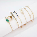 6pcs Turquoise Shell Bracelet Boho Moon Charm Bangles Women Jewelry Gift