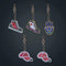 5PCS DIY Point Drill Keychain Pendant Metal Shapes Handmade Backpack Welt IBF