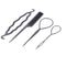 4pcs Hair Styling Tools Ponytail Braider Hair Bun Maker Plastic Loop (2) A#S