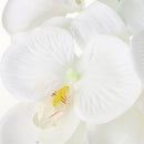 Lifelike Silky 93cm Artificial Phaleanopsis Orchid 9 Heads Flowers White