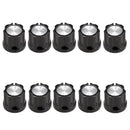 10pcs Black Tone Knobs for Electric Guitar Bass Amplifier