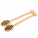 Wood Wooden Heart Honey Dipper Dripper Drizzler Honney Stir Spoon A6A7 Stic I9W5