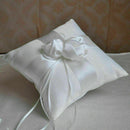 Wedding Ceremony Ivory Ring Bearer Pillow Cushion Beaded Gift Dec Flower