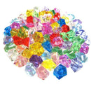 50Pcs Mixed Color Exquisite Geometric Simulated Ice Cube Acrylic Small Pell W7W2
