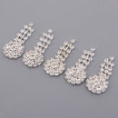 5 Pieces Flower Rhinestone Crystal Flatback Buttons for Sewing Wedding Phone
