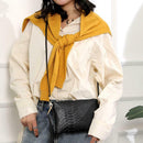 Alligator Pattern Wristlet Clutch Women Shoulder Messenger Handbags (Black)