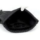 Portable Black Drawstring Bag Shoulders Backpacks for Outdoor Travel School