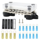2x6 Way Screw Bus Bar 100A 48V M4 Screw M6 Stud Terminal Busbar for Marine