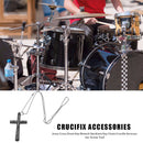 Jesus Cross Metal Drum Key Wrench Necklace Key Chain Crucifix Accessories Kit