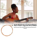 6pcs/set Copper Rust-proof Folk Guitar Strings Acoustic Guitar Parts (Red)
