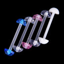 5Pcs/Set Mixed Acrylic Ball Barbell Soft Bar Tongue Ring Studs Body Piercing OZ