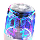 Colorful Light Wireless Speakers Waterproof with Mic Handsfree Bass White