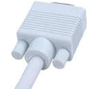VGA cable, 10 meters, 15 pins, male white