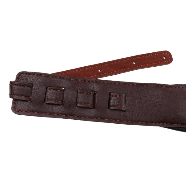 Adjustable Electric Guitar Bass Strap Belt for Electric Guitar Bass Brown