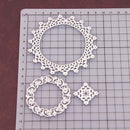 Lace Edge Circle Frame Metal Cutting Die Stencils Scrapbook Embossing Craft MO