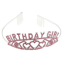 Stunning Birthday Girl Tiara Crystal Rhinestone Crown Hair Accessories