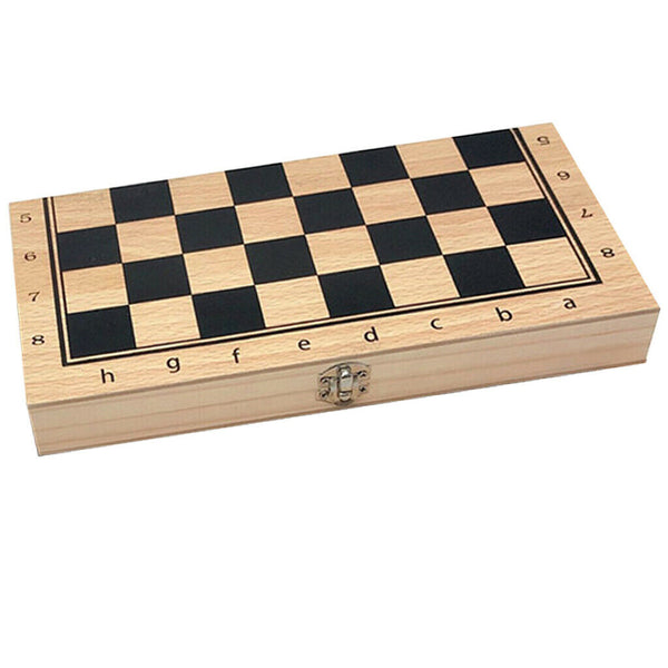 Folding Chess Board Wooden Chess Set 3 1 Board Game for Chess Lovers 24x24cm