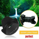ZOMEi Lotus Lens Lens hood Suitable for SLR DV Camera WSC4 77 mm T5B4