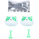 2 Pcs Green White Panda Shaped Car Air Freshener Perfume w Two Clips