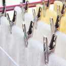 100PCS Clothes Pegs Stainless Steel Clips For Coat Pants Laundry Drying Han