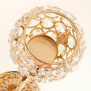 Retro Iron Crystal Candle Holder Votive Stand Party Home Decorative Ornament