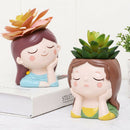 2 Pcs Cute Succulent Pots Flowerpot Cactus Plant Box