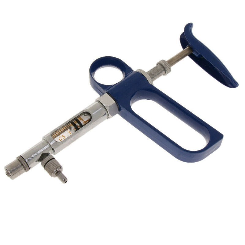 2ml Metal Continuous Injection Self Refill Vaccinator Poultry Livestock Syringe