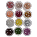 12 x Fine Acrylic Glitter Powder for Nail Art Tips Design , Decoration Glit