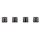 4x Dice Tyre Wheel Rim Tire Air Valve Stem Cap Cover Car Motorcycle Black