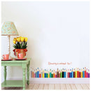Skirting Baseboard Colourful Removable Wall Stickers Kids Room Mural Decor