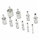 10Pcs Diamond Drill Bits Glass and Tile Hollow Core Drill Bits Extractor Re