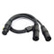 3Pin XLR Female Jack To Dual 2Male Plug Y Splitter Cable Adaptor Audio Cable