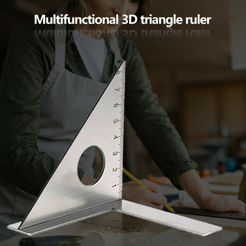 45/90 Degree Angle Woodworking Ruler Square Layout Miter Triangle Rulers