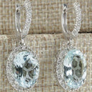 blue Filled Opal Women Jewelry Hook Dangle Anniversary Earrings Drop K7V7