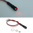 Red 12V LED Signal Indicator Warning Light Lamp w/Wire Lead Easy Install