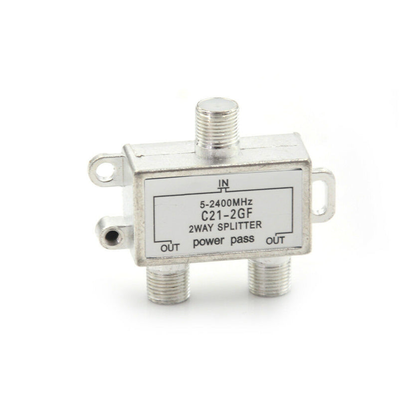 Metal 2-Way TV Satellite Cable Splitter for Sky Virgin Media 5-2400MHZ N3c
